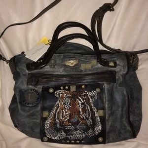 Liebeskind Bex Punk Leather Tote Bag, Black